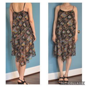 Free People | Black Floral Printed Layer Design Dress